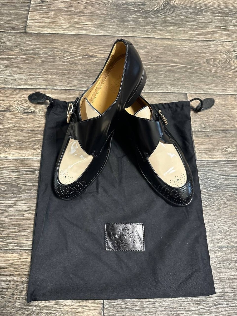 THE OFFICE OF ANGELA SCOTT MR. GEORGIE Monkstrap Black & White
