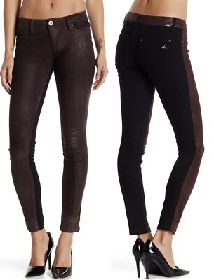 FLASH SALE! NWT DL1961 Maroon Emma Legging Jean Lamb Leather Size 26