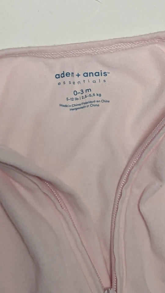 Aden & Anias 0-3 Meses Par Saco de Dormir Bolsa Algodón 5-12lbs Rosa Estrella Cremallera 2 Vías Foto 4 de 4