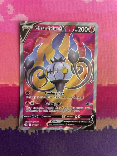 Pokemon Card Chandelure V 247/264 Fusion Strike Ultra Rare Near Mint