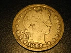 1896-P 90% Silver Barber Quarter Good #2 ^^^^^
