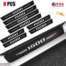 8x Door Sill Scuff Plate Threshold Protector Guard Cover Trim For Dodge Ram 1500