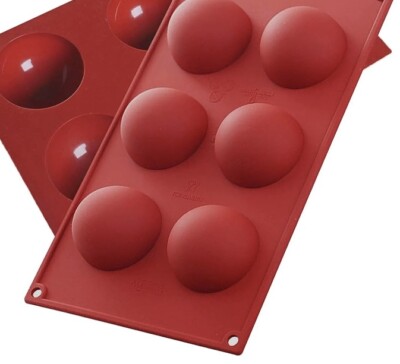 【2 Pack】6 Holes Silicone Molds for Chocolate, Jelly, Cake, Pudding. Handmade ...