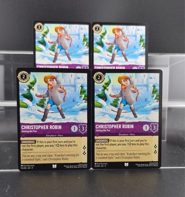 Disney Lorcana Christopher Robin - Joining the Fun 55/204 Winterspell UC 4 Cards