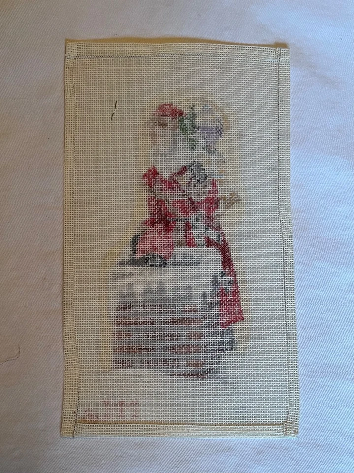 Father Christmas  at chimney VTG canvas by MM, new - Image 3 of 3