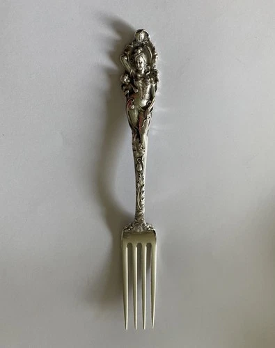Reed and Barton Love Disarmed Lunch Fork Old Marks Circa 1899 Exc Condition
