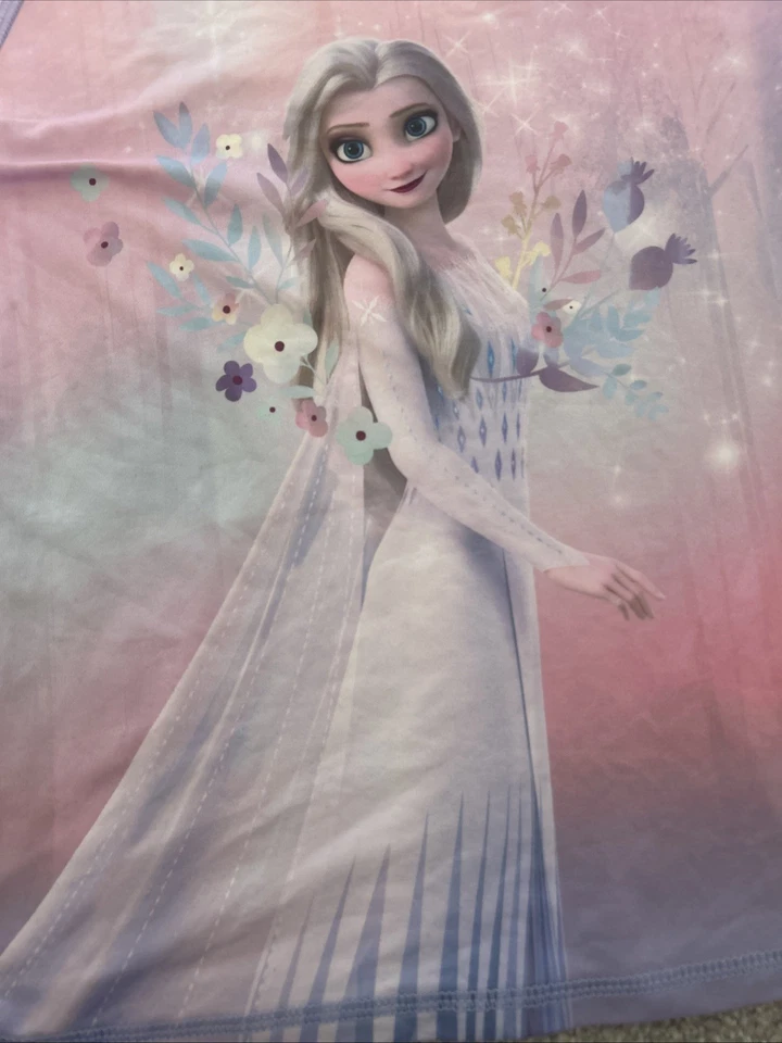 Girls H&M Sport Disney Frozen 2 Elsa Top & Leggings Set Gym Age 6 7 8 Years - Image 4 of 4
