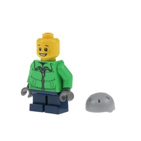 1x Lego Minifigure City Man Boy Winter Jacket Sports Helmet 60023 4428 cty0336