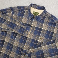 Eddie Bauer Heavy Duty Cotton Long Sleeve Button Up Shirt Men's XLT Workwear