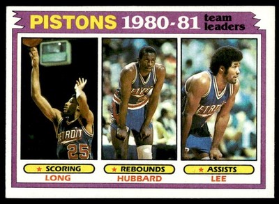1981 Topps  #50   John Long/Phil Hubbard/Ron Lee TL   Detroit Pistons
