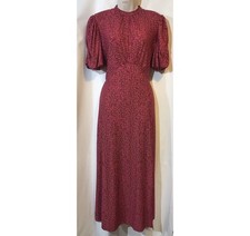 Image of New NEXT Size 20 Pink Animal Print Short Puff Sleeve Midi Day Dress Summer