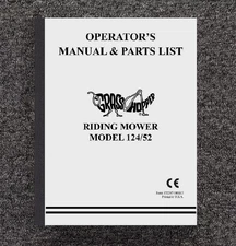 Owners Operators INSTRUCTION MANUAL Fits Grasshopper 124/52 Riding Mower