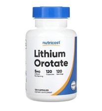 Nutricost, Lithium Orotate, 5 mg, 120 Capsules