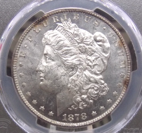 1878 "P" 8TF Morgan SILVER Dollar $1 PCGS MS61 #156 Unc Uncirculated ECC&C, Inc.