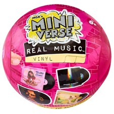 MGA Miniverse Echte Musik Mini Vinyl Schallplatten 4er-Pack spielbarer Schl&uuml;sselanh&auml;nger 8+