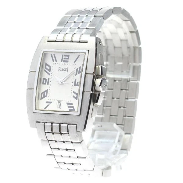 Piaget — Piaget Polo Upstream 27050 33mm SS Silver Dial Automatic Date Watch #C4468