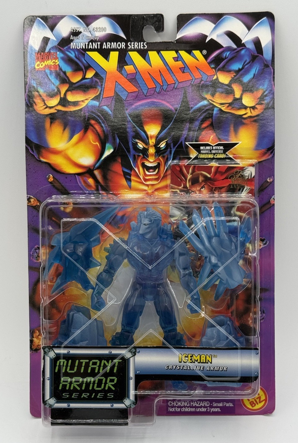 Toy Biz Marvel Comics X-Men Mutant Armor Series Iceman Action Figure 1996
