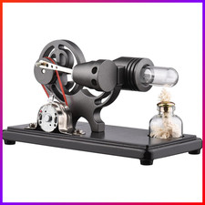 Stirlingmotor Modell mit LED Licht Heißluft ...