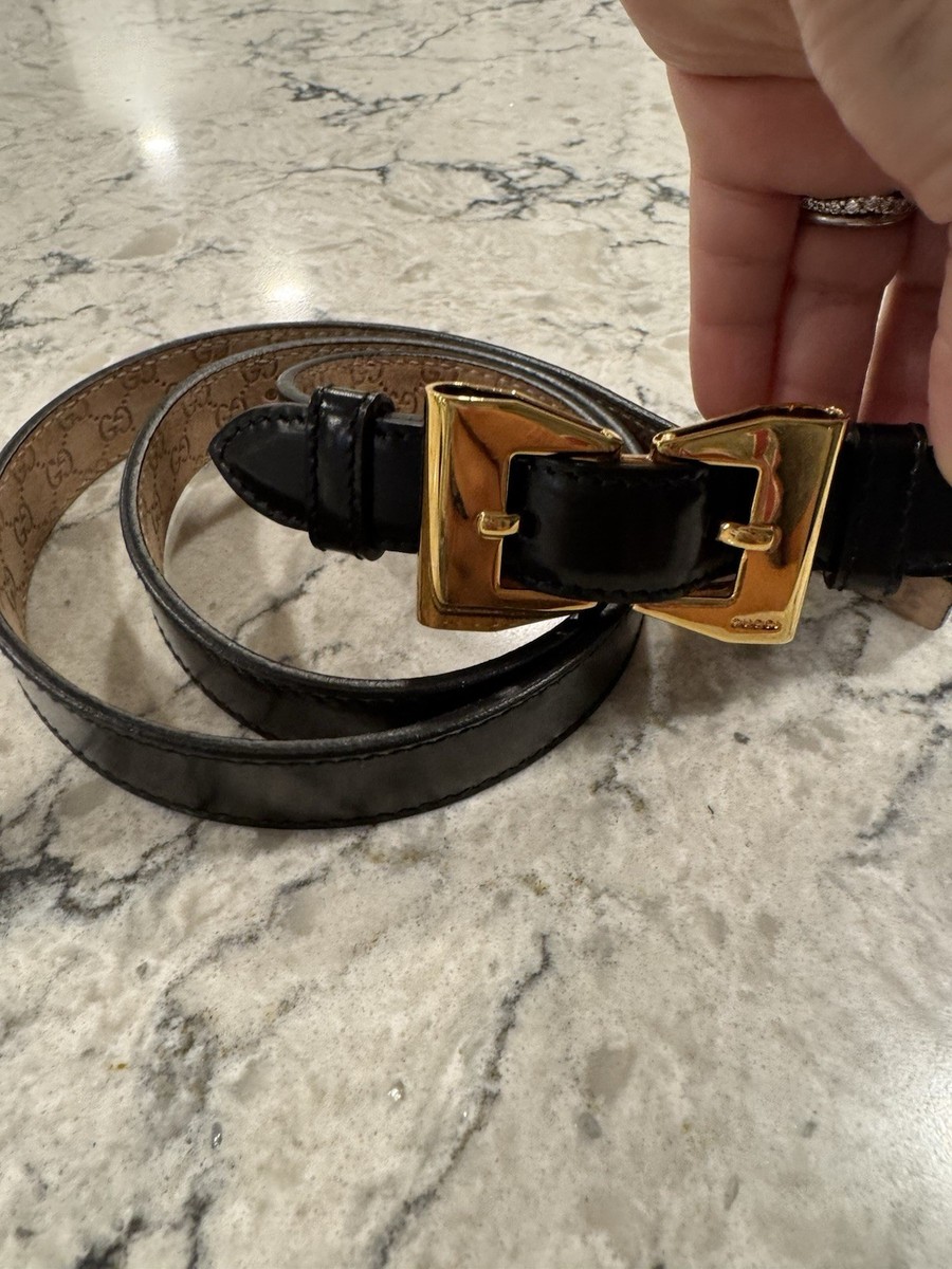 Gucci Black Patent Leather Queen Waist Belt Bow Coquette  display picture 1