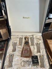 Set Grappa Bonollo Con Bottiglia E 6 Bicchieri In Cristallo Di Bohemia