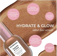 HYDRATE & GLOW ULTRA-HUE SERUM by MCoBeauty Tinted Face Skincare NEW IN BOX