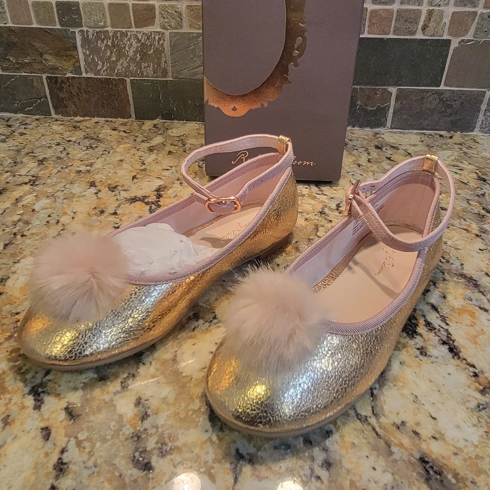 Ruby & Bloom Kid Shoes Size 12.5 Nordstrom Rose Gold Faux Leather - Image 3 of 4