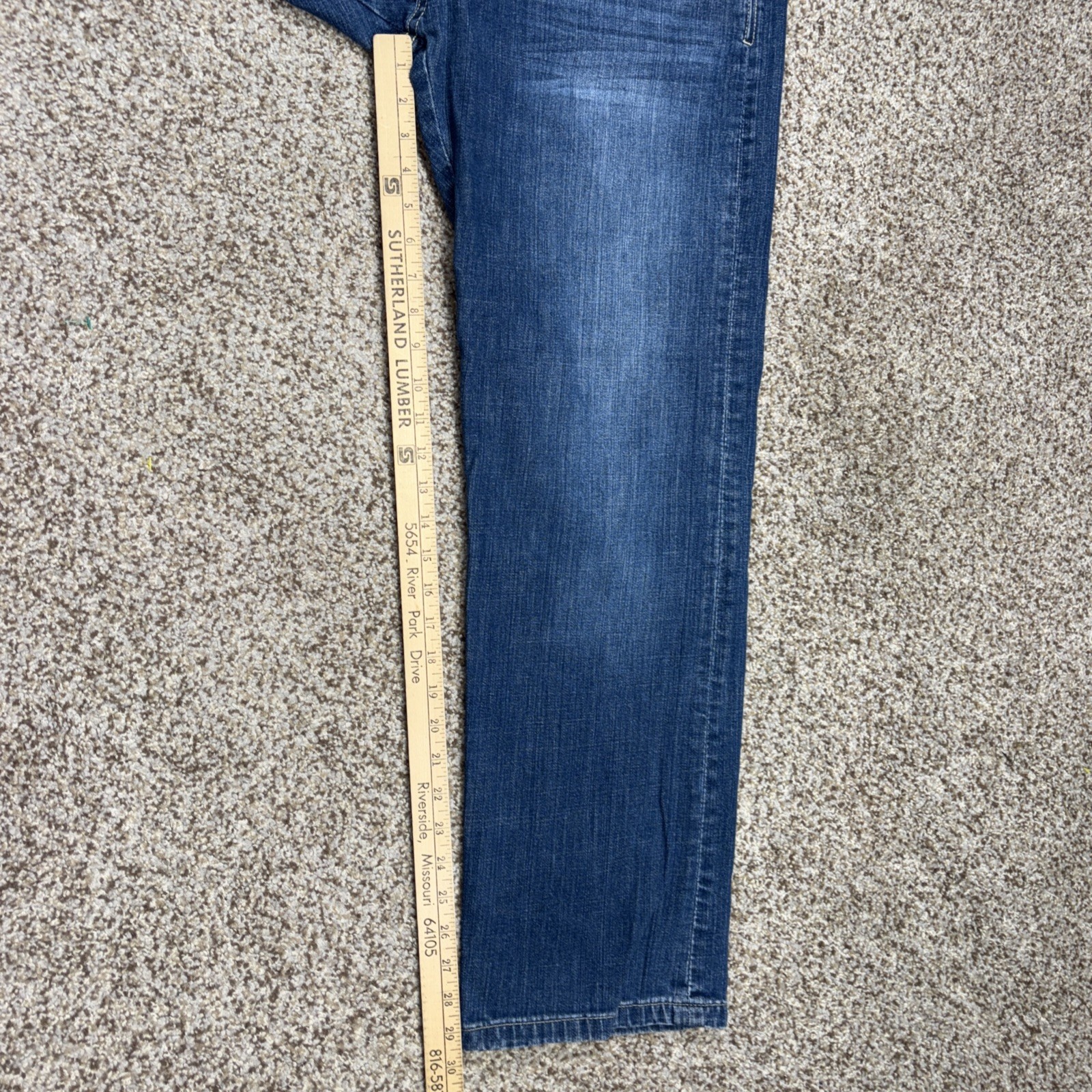 Focus Jeans Mens 44x32 Fits 43 X 29.5 Blue Denim Embroidered Pockets - View 9