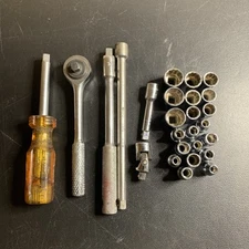 Kal 1/4” Drive Ratchet Breaker Bar Extension Swivel Sockets