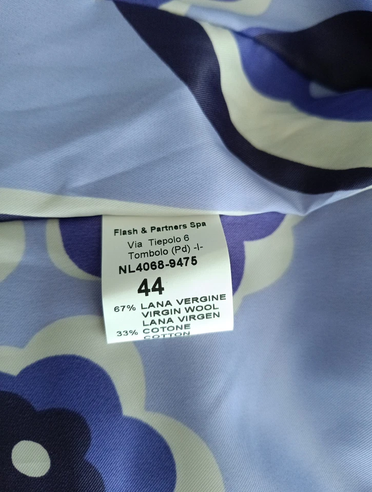 Verspielte Wolljacke mit Rüschen Nolita Spa 44(IT) EU 36 Futter bunt rosa muster - Bild 4 von 4