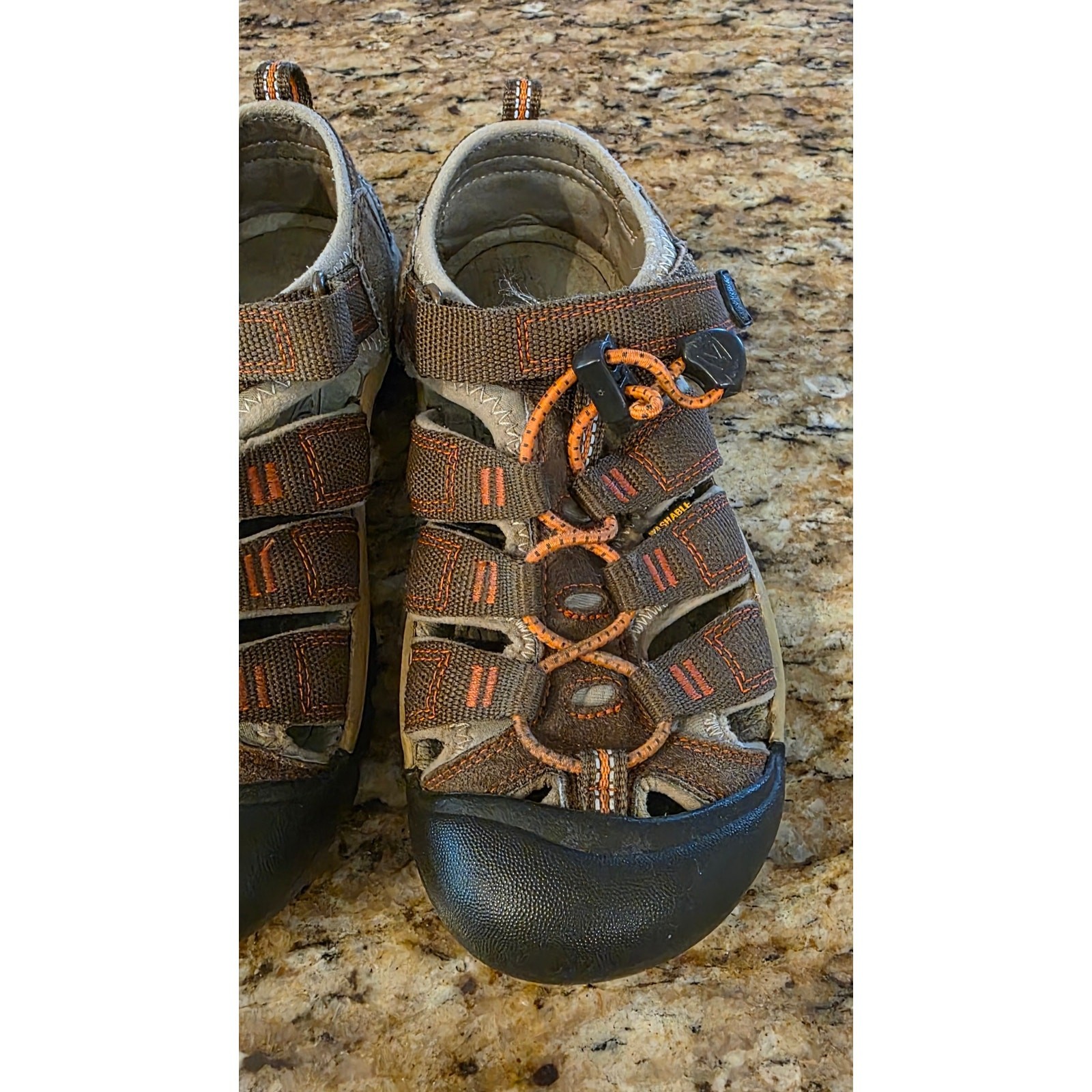 Sandali sportivi KEEN giovani bambini taglia 3 escursionismo outdoor impermeabili marrone arancione