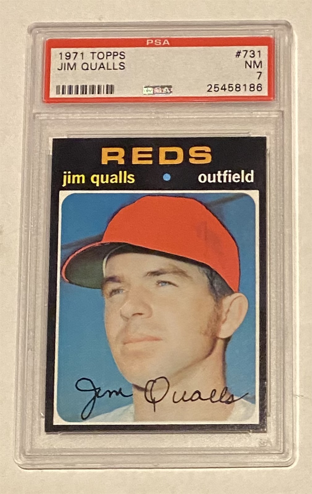 Jim Qualls 1971 Topps #731 PSA 7 NM - Reds