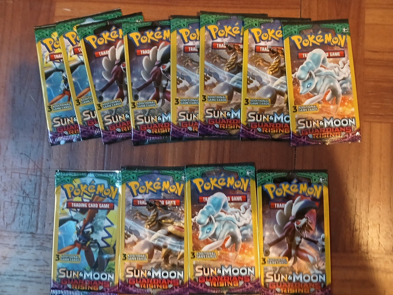 Pokémon TCG Sun & Moon—Guardians Rising – Lot of 3 Factory-Sealed Packs
