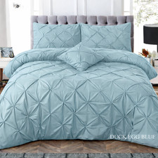 Pintuck Duvet Cover Set Luxury Quilt Bedding |Cosy|Single Double King Super King