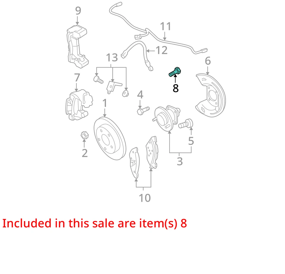 1995-2005 BUICK PONTIAC BONNEVILLE LESABRE 5PK BOLT RR BRK CLPR 12337935 NEW OEM - Image 2 of 3