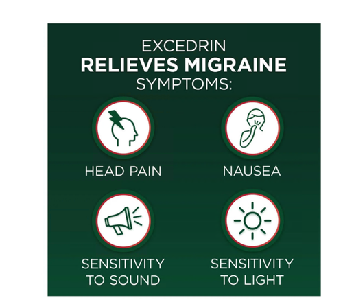 Excedrin Migräne Paracetamol Aspirin & Schmerzlinderungshilfe, 300ct, 2er Pack - Bild 3 von 6
