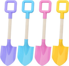 4 Pieces 16 Inch Beach Shovels Large Beach Spades Multicolor Sand Shovels with W