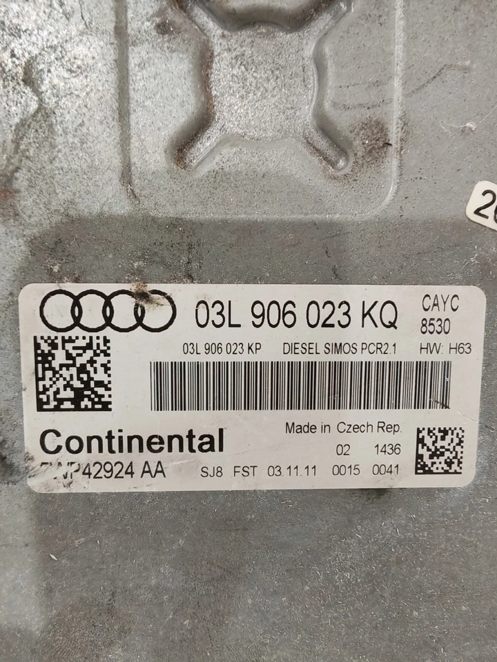 Centralina Motore ECU CONTINENTAL AUDI A1 8X1, 8XK, 8XA -1.6TDi- 03L 906 023 KQ - Immagine 2 di 3