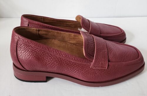 Vionic Sellah Shiraz Red Tumbled Leather Slip On Loafers Arch Ortho Shoe Sz 7.5 - Picture 2 of 11