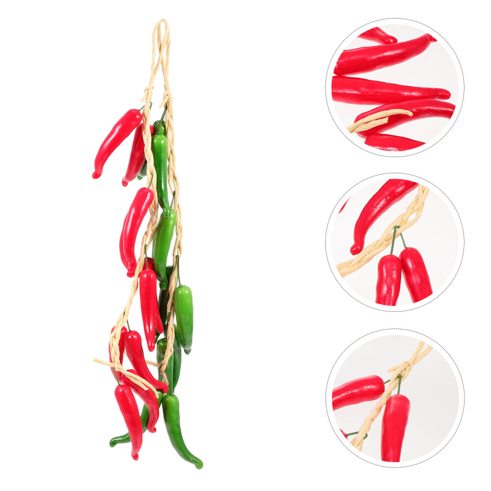 Lifelike Red Pepper Fake Hot Chili Peppers Artificial Chili Pepper