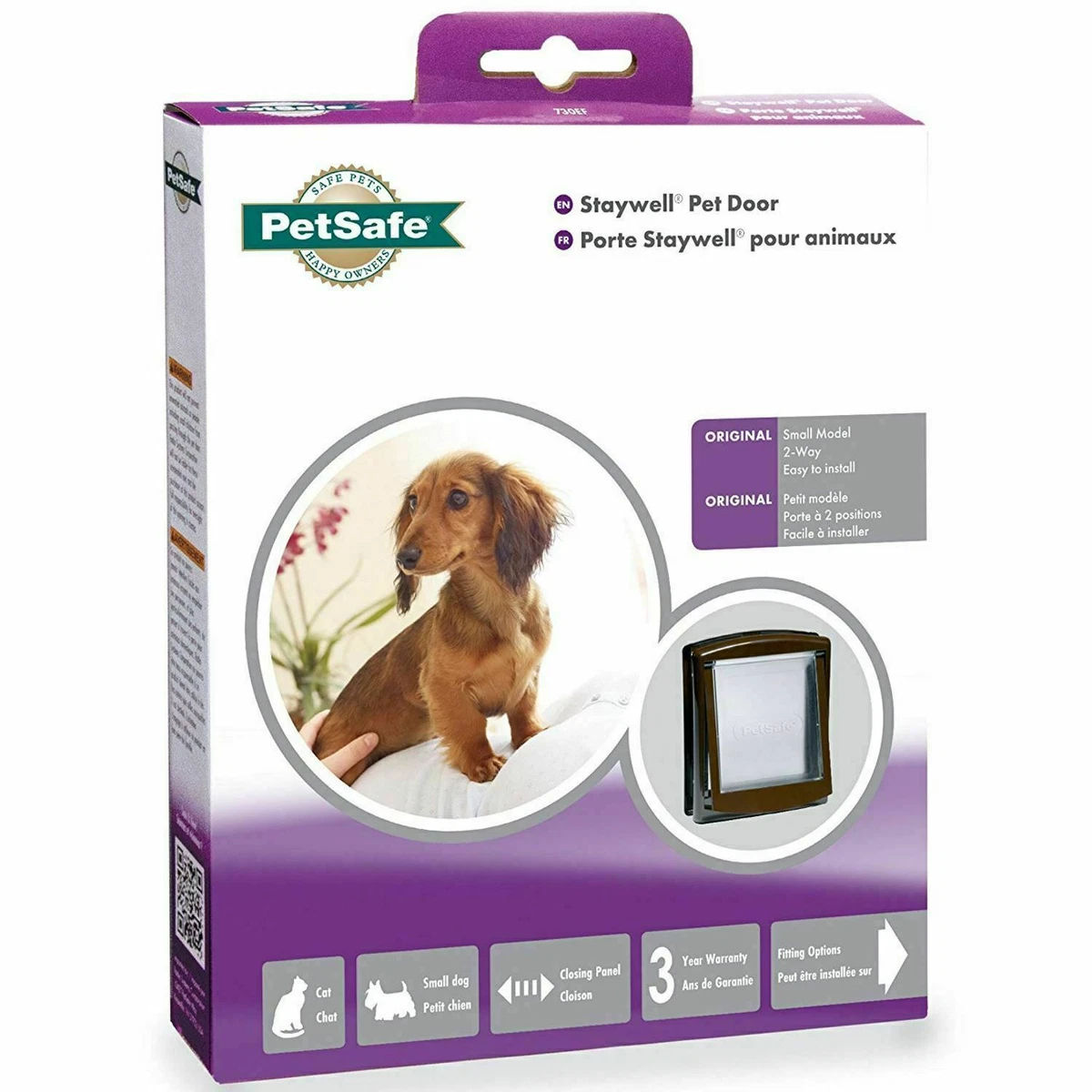 Locking dog door collar top