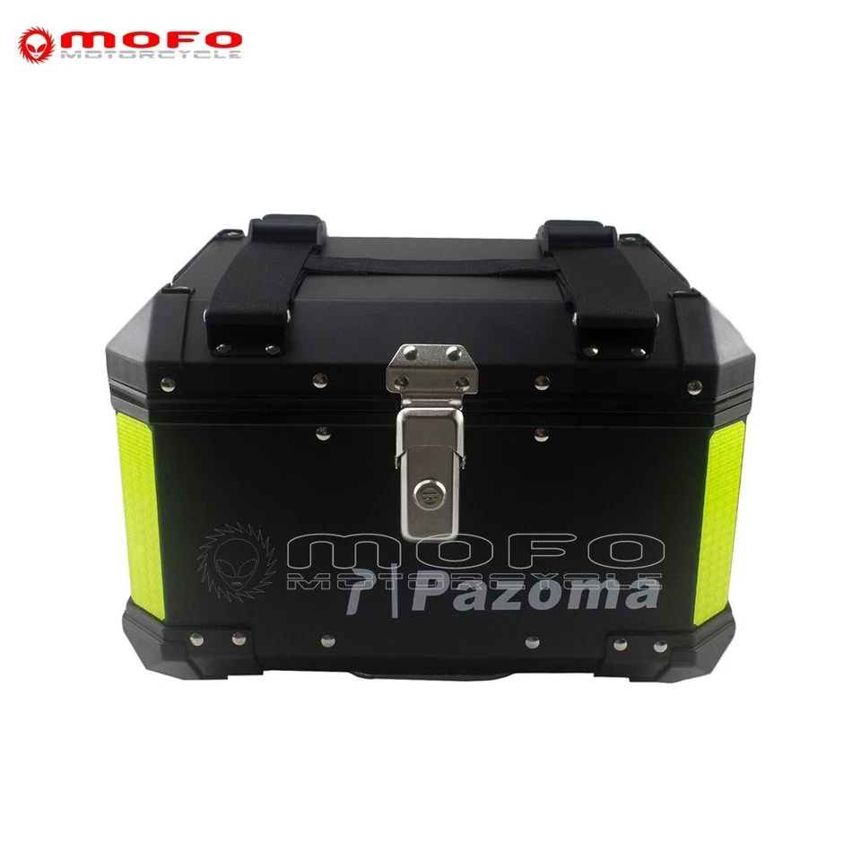 45L Aluminum Rear Trunk Top Case Storage Box Luggage Box For Harley BMW Honda - Image 4 of 4