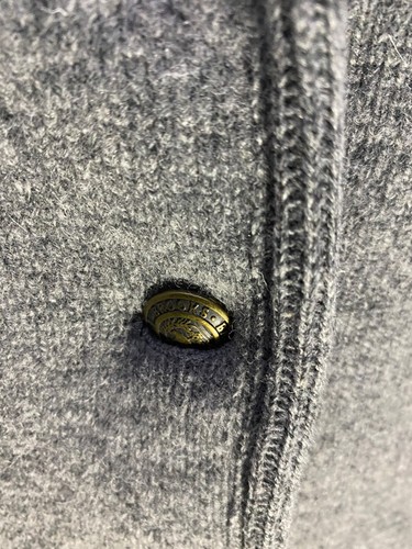 NWT Brooks Brothers Grey wool cardigan with rib shaping - Foto 6 di 7