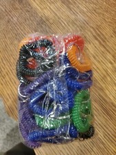 Pack Of 35 Colorful Spiral Coil Keychain Coil Bracelets Stretchy Keychain