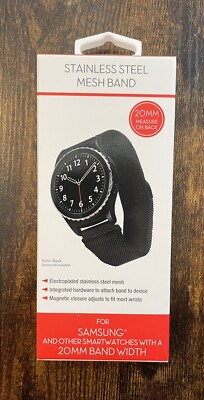 WithIt Stainless Steel Mesh Band~Samsung & Smartwatches W/ 20 MM Band Width~New!
