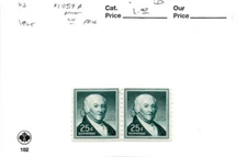 United States Postage Stamp, #1059A Mint NH Pair, 1965 Paul Revere (AC)