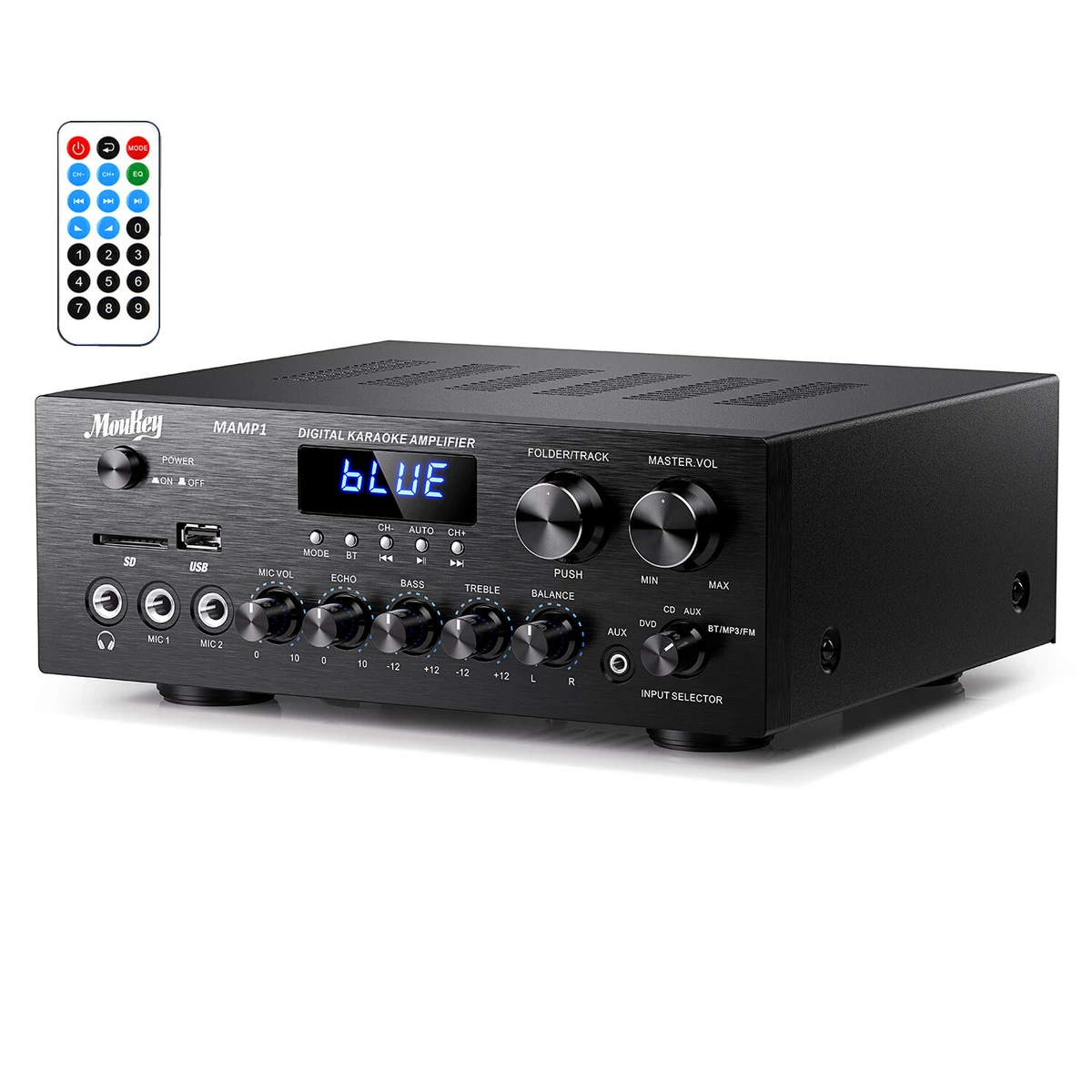 Moukey MAMP1 Stereo Receiver with Bluetooth 400W 2 Channel Power