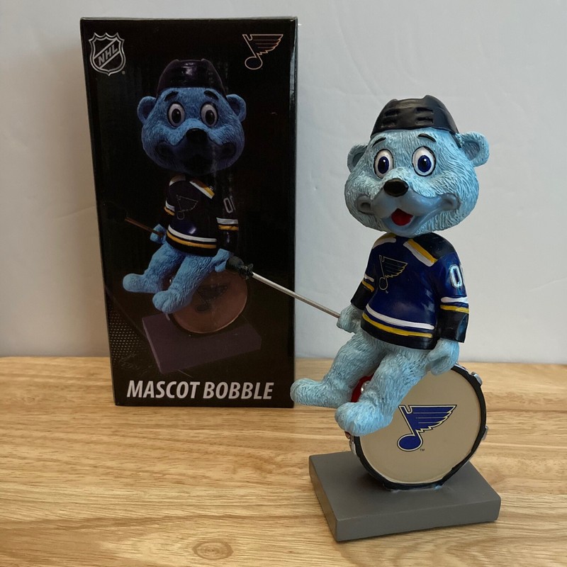 NHL St. Louis Blues Louie Mascot Bobblehead - Louie On Drum (8 inches)