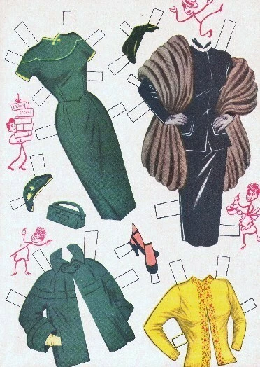 VINTAGE UNCUT 1953 "I LOVE LUCY" LUCILLE BALL & DESI PAPER DOLLS~#1 REPRODUCTION - Image 3 of 4