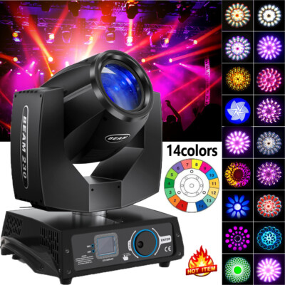 7R 230W RGBW Zoom Moving Head Light Beam Strobe 17 Gobo Stage Lighting DJ Disco