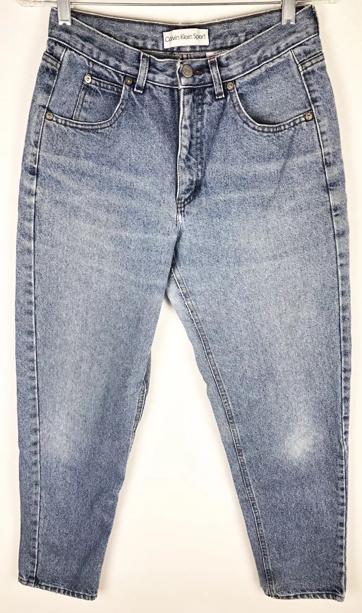 Vintage Calvin Klein Sport Womens Jeans Skinny Mom Tag Size 12 Actual 27x29 USA